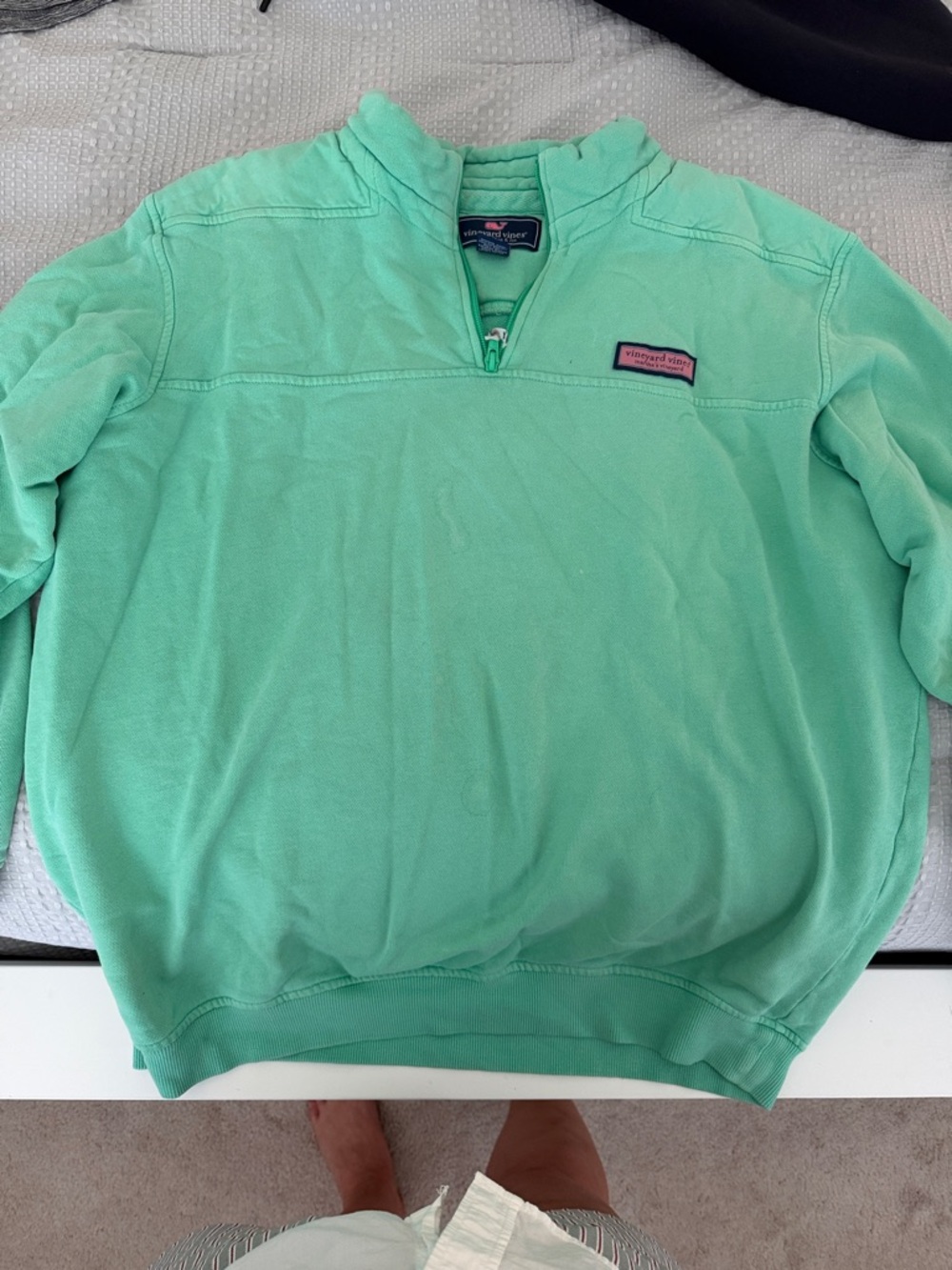 Vineyard Vines mint Green Quarter-Zip Pullover Sweater “Shepshirt”